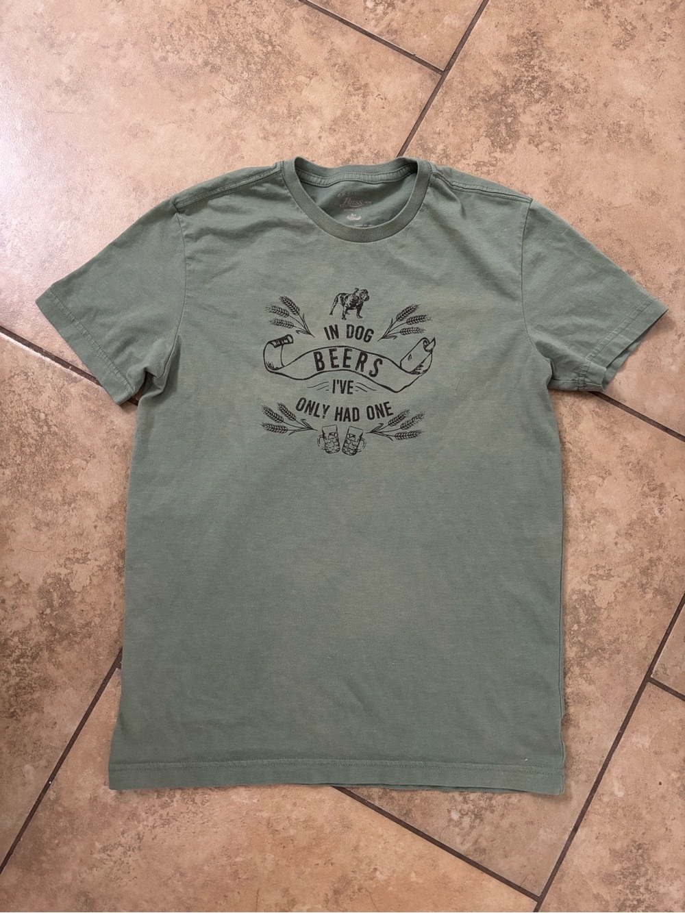 G.H. Bass & Co. Olive Green Graphic Short Sleeve Tee